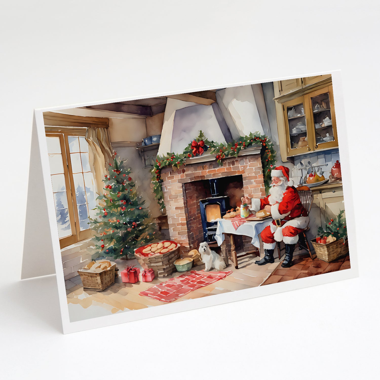 Buy this Cookies with Santa Claus Greeting Cards Pack of 8