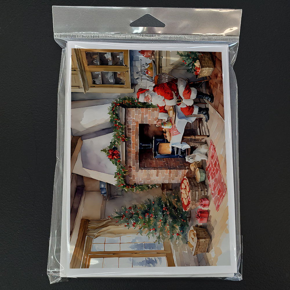 Cookies with Santa Claus Greeting Cards Pack of 8