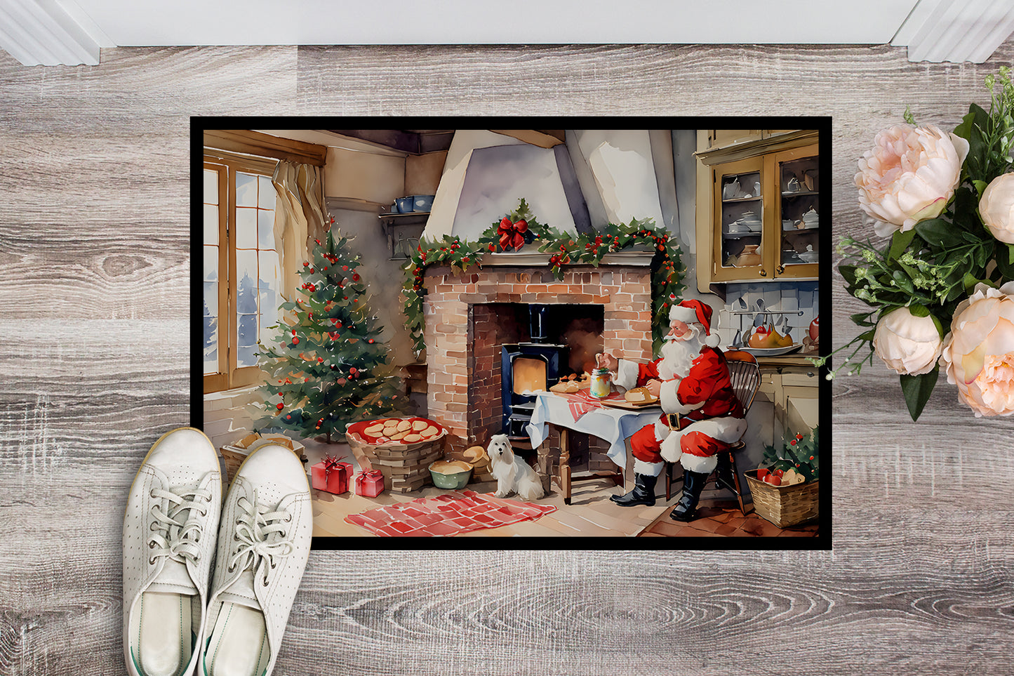 Cookies with Santa Claus Doormat