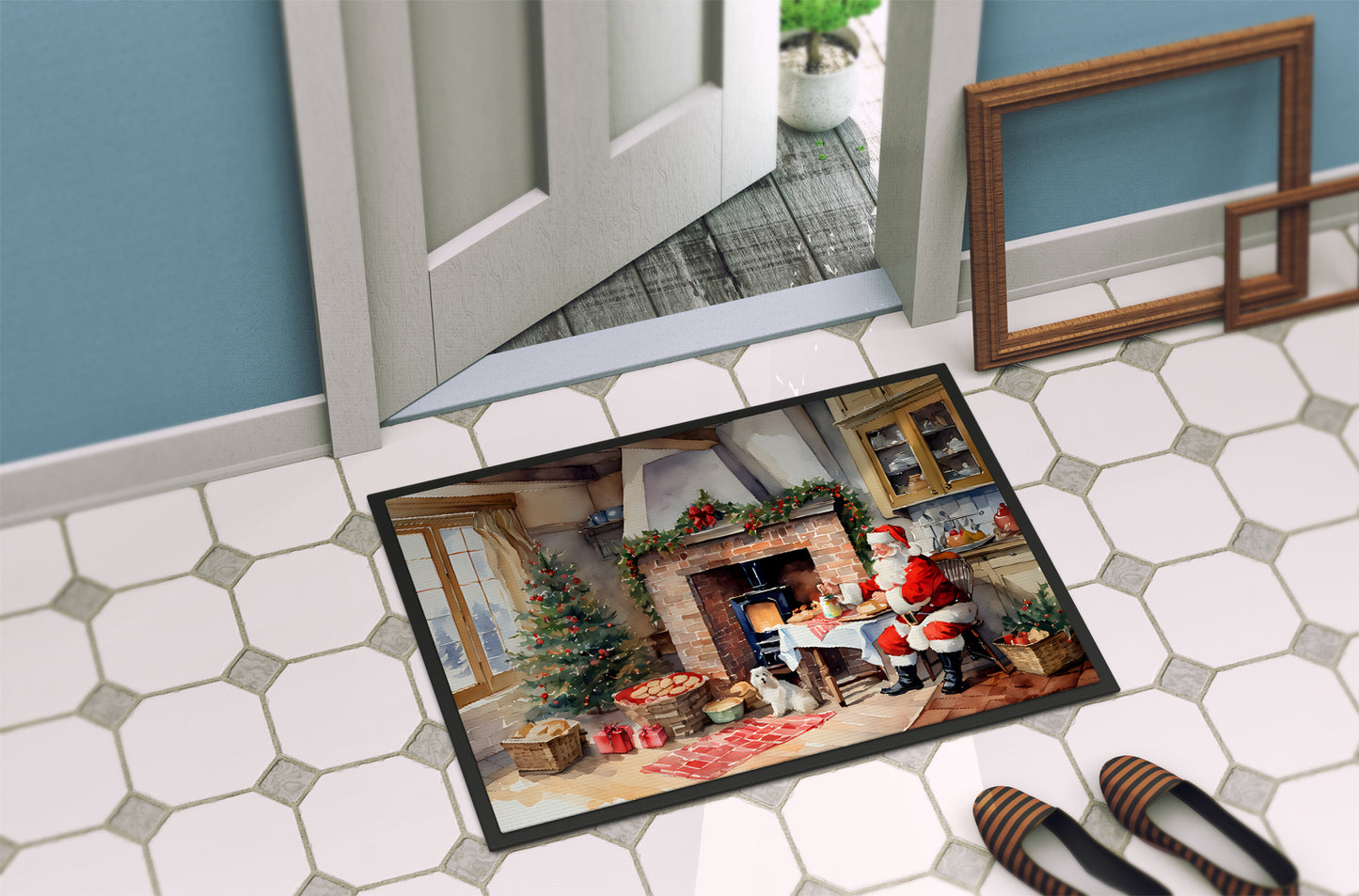 Cookies with Santa Claus Doormat