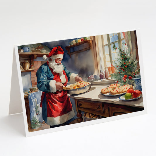 Buy this Cookies with Santa Claus Babbo Natale Greeting Cards Pack of 8