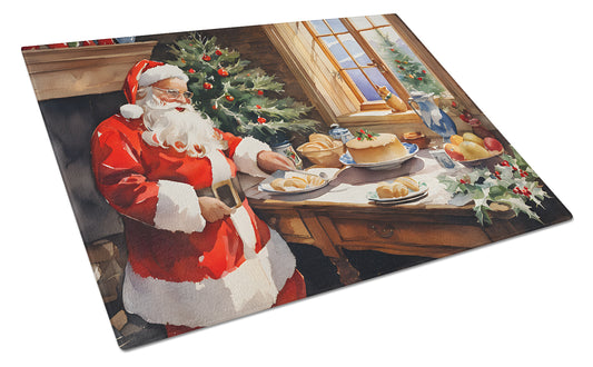 Buy this Cookies with Santa Claus Glass Cutting Board