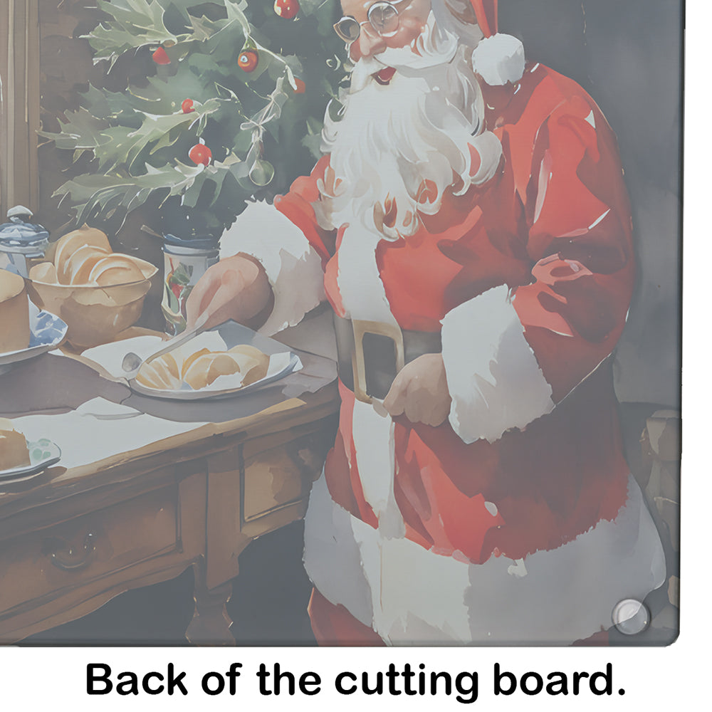 Cookies with Santa Claus Glass Cutting Board