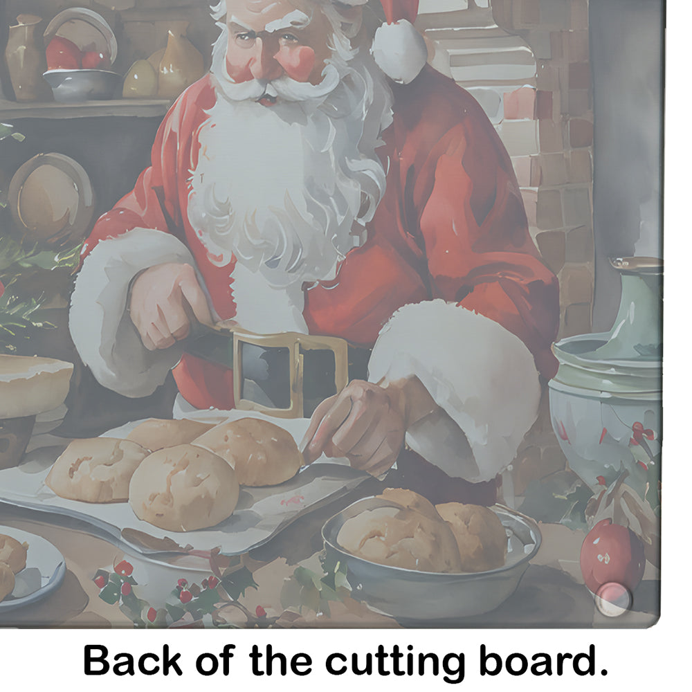 Cookies with Santa Claus Glass Cutting Board