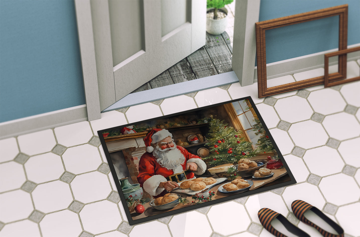 Cookies with Santa Claus Doormat