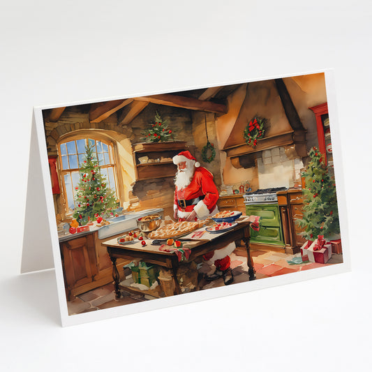 Buy this Cookies with Santa Claus Father Christmas Greeting Cards Pack of 8