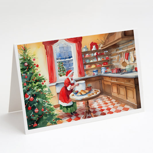 Buy this Cookies with Santa Claus Mrs. Claus Greeting Cards Pack of 8