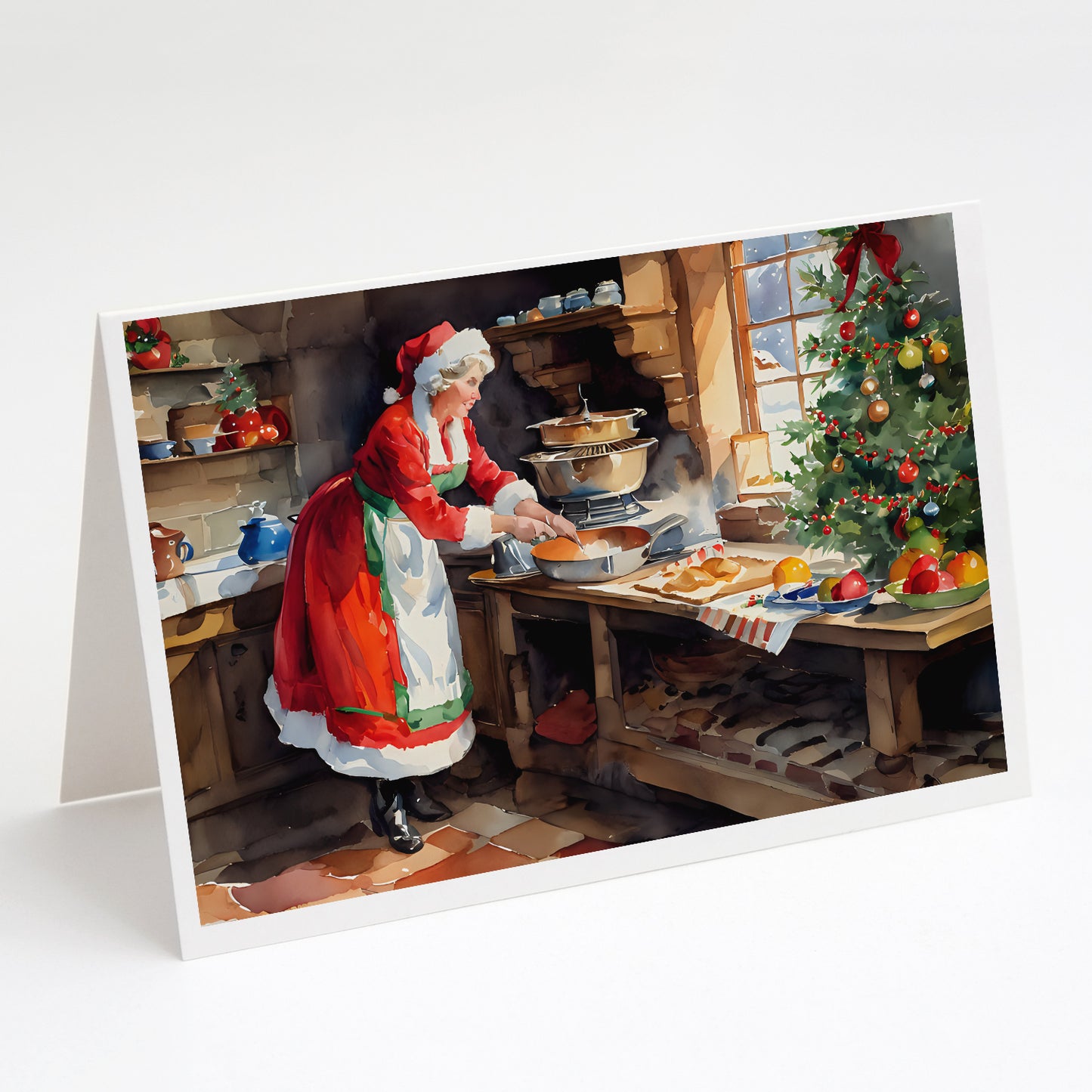 Buy this Cookies with Santa Claus Mrs. Claus Greeting Cards Pack of 8