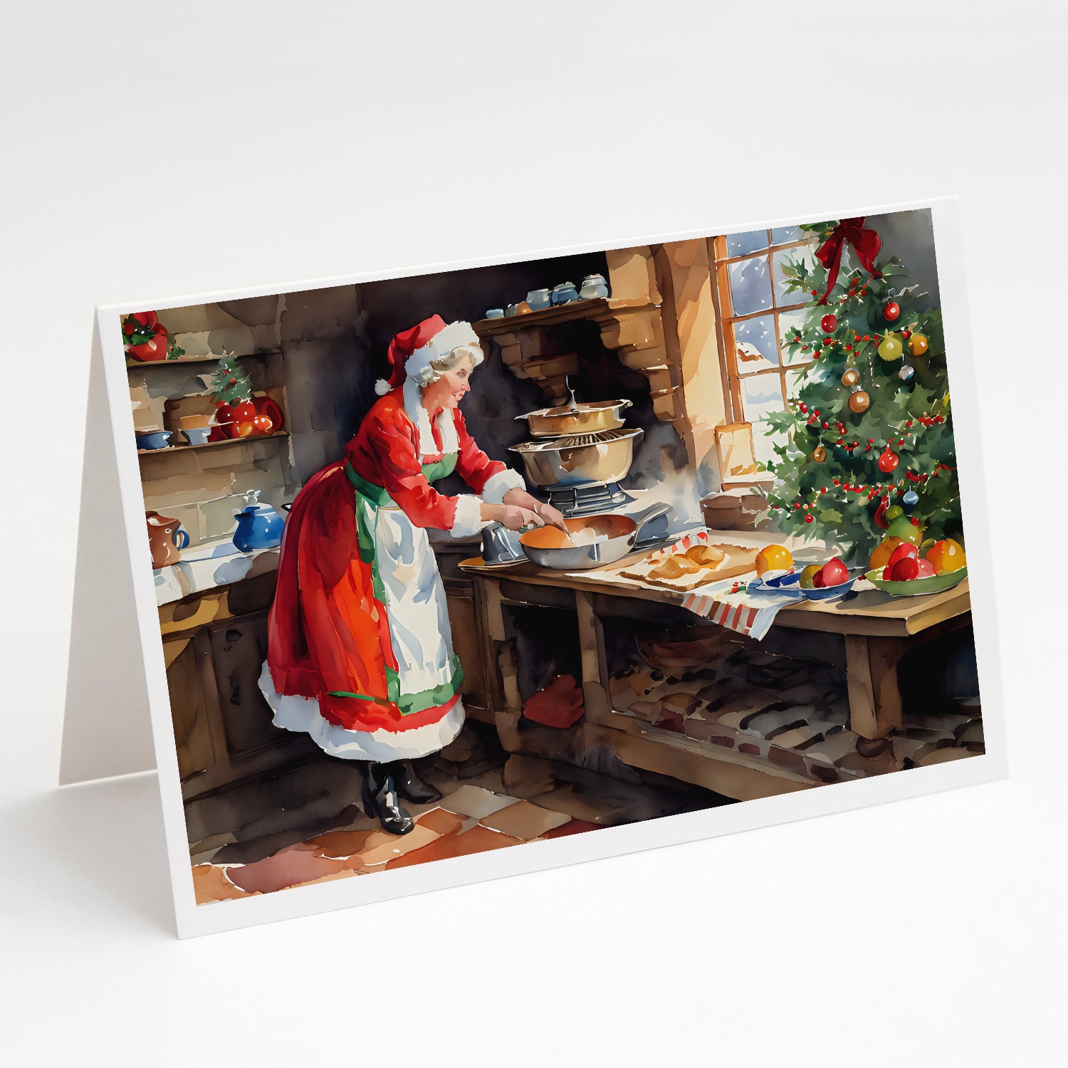 Buy this Cookies with Santa Claus Mrs. Claus Greeting Cards Pack of 8
