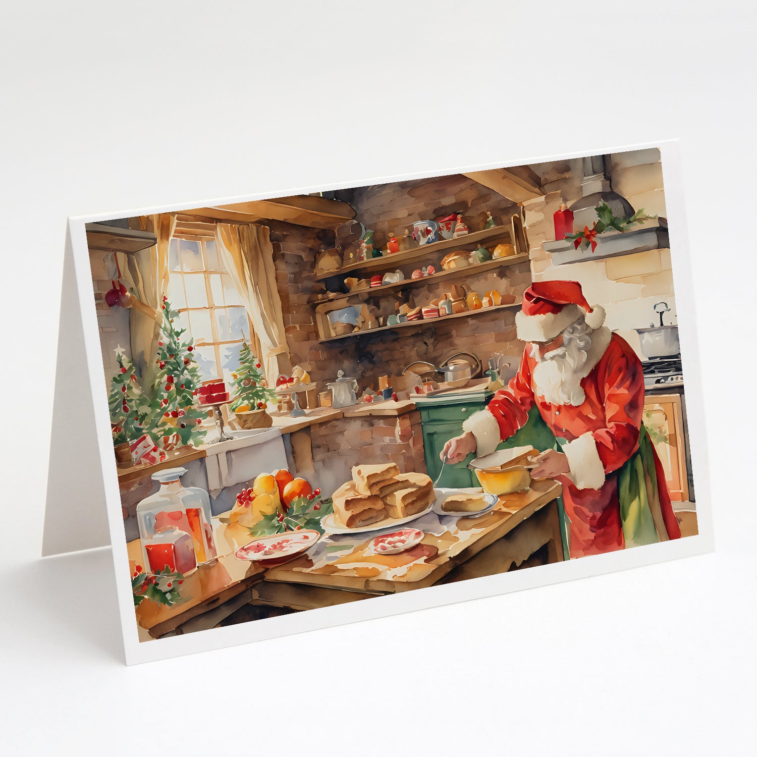 Buy this Cookies with Santa Claus Papa Noel Greeting Cards Pack of 8