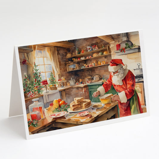 Buy this Cookies with Santa Claus Papa Noel Greeting Cards Pack of 8