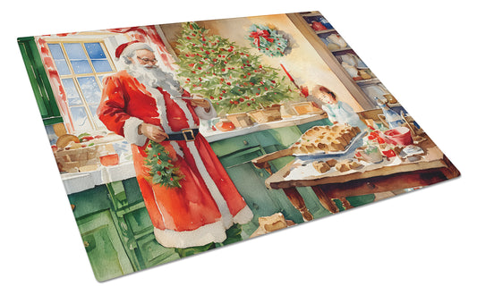 Buy this Cookies with Santa Claus Papa Noel Glass Cutting Board