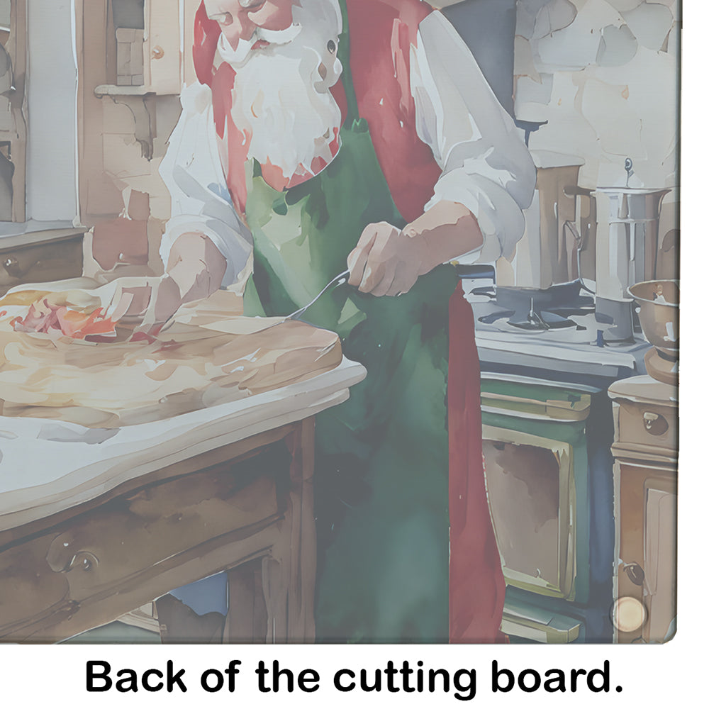 Cookies with Santa Claus Glass Cutting Board