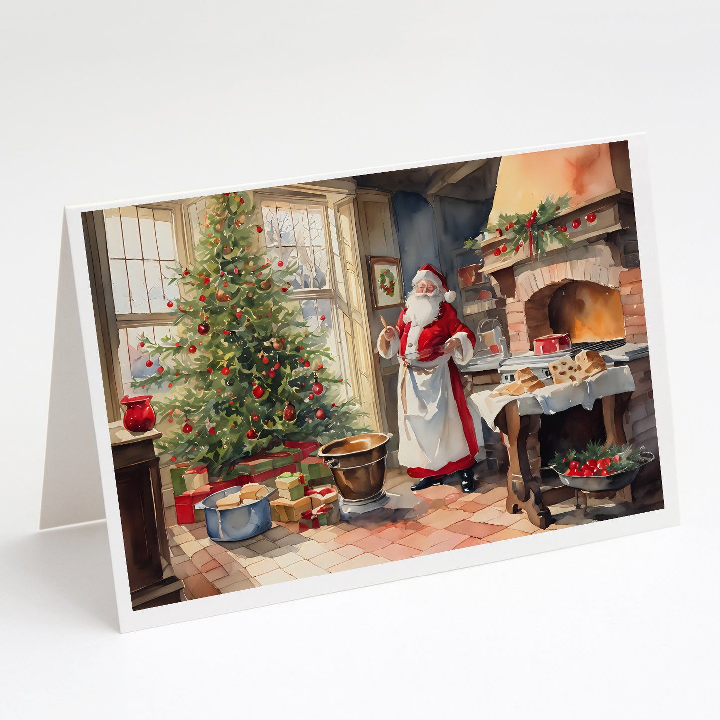 Buy this Cookies with Santa Claus Greeting Cards Pack of 8