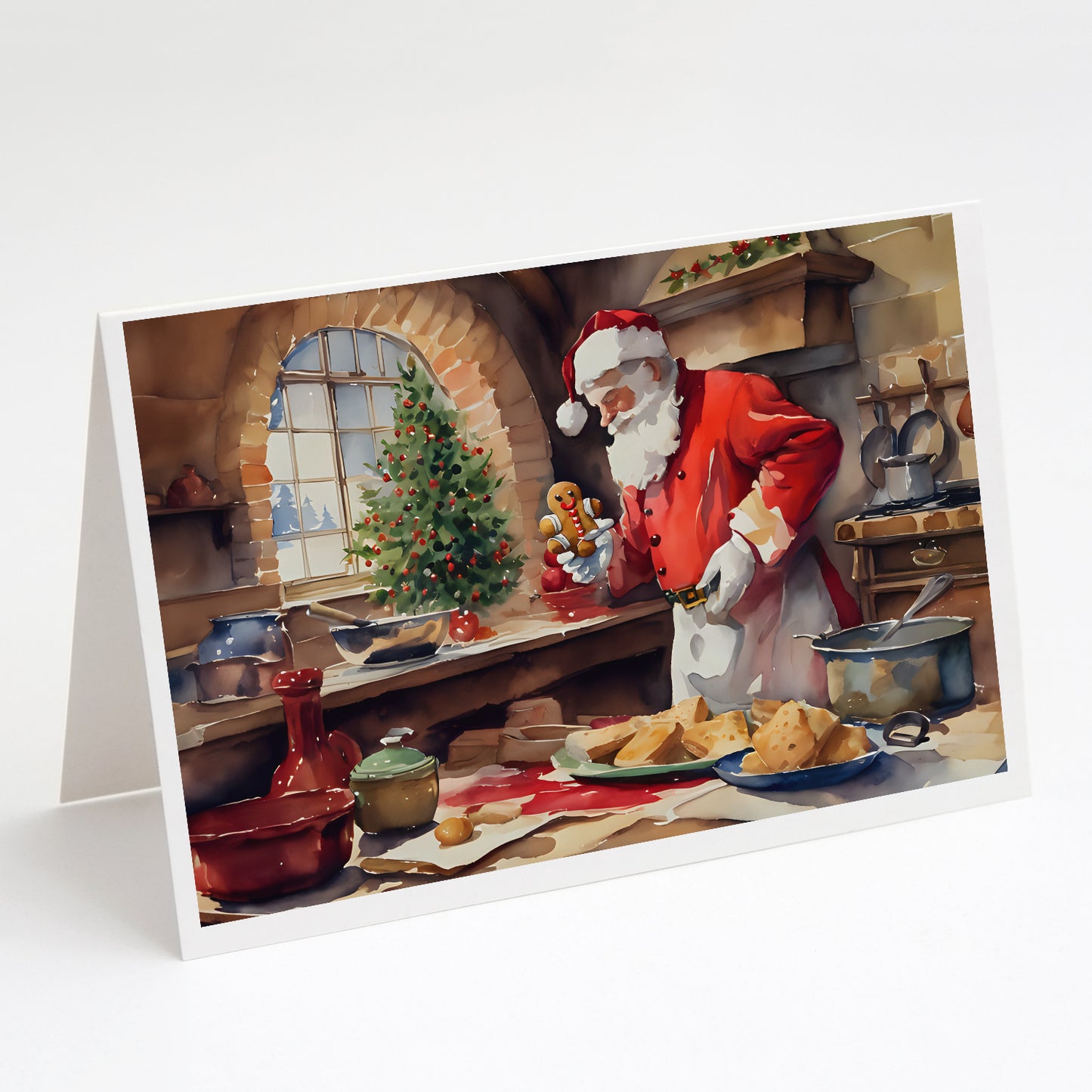 Buy this Cookies with Santa Claus Greeting Cards Pack of 8