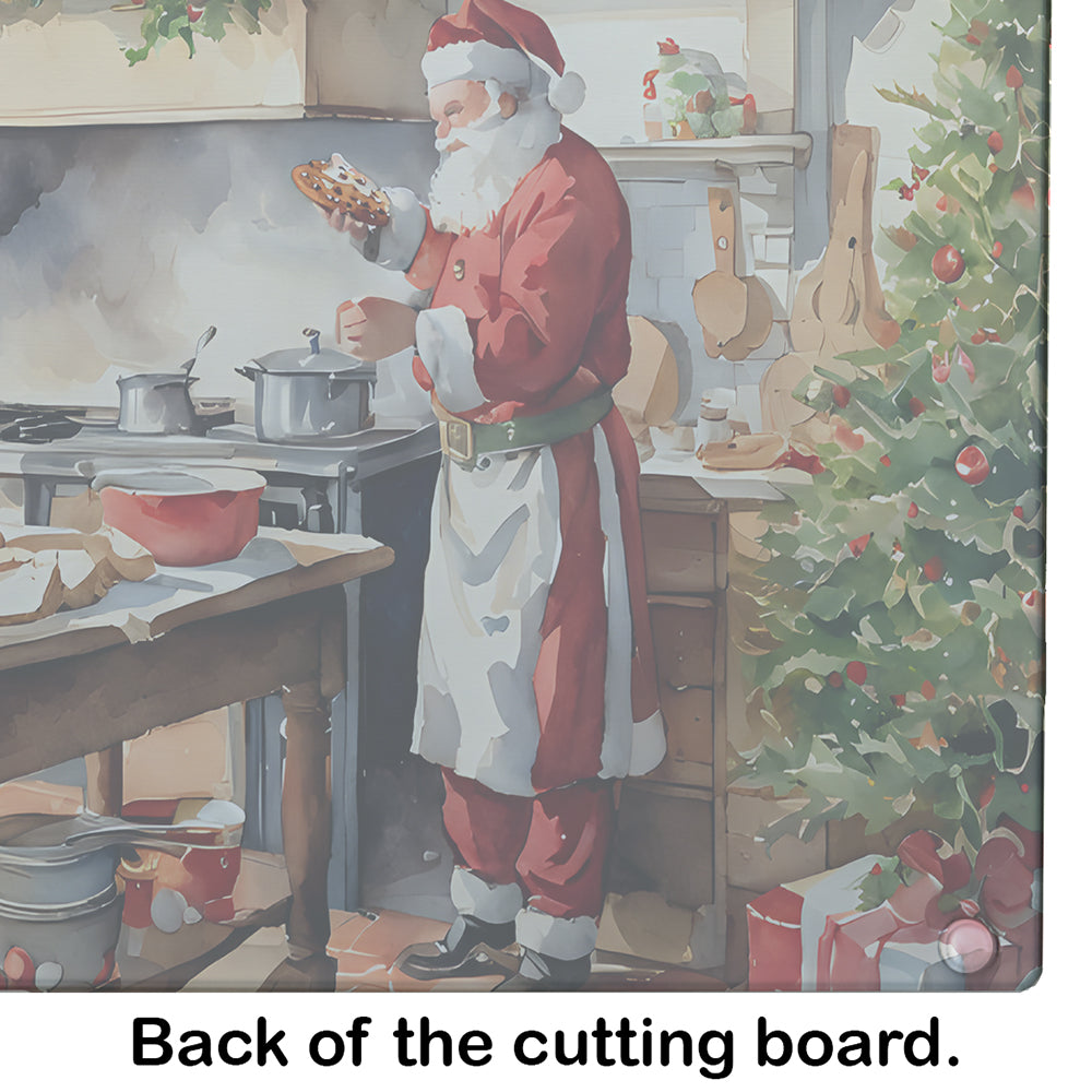 Cookies with Santa Claus Glass Cutting Board