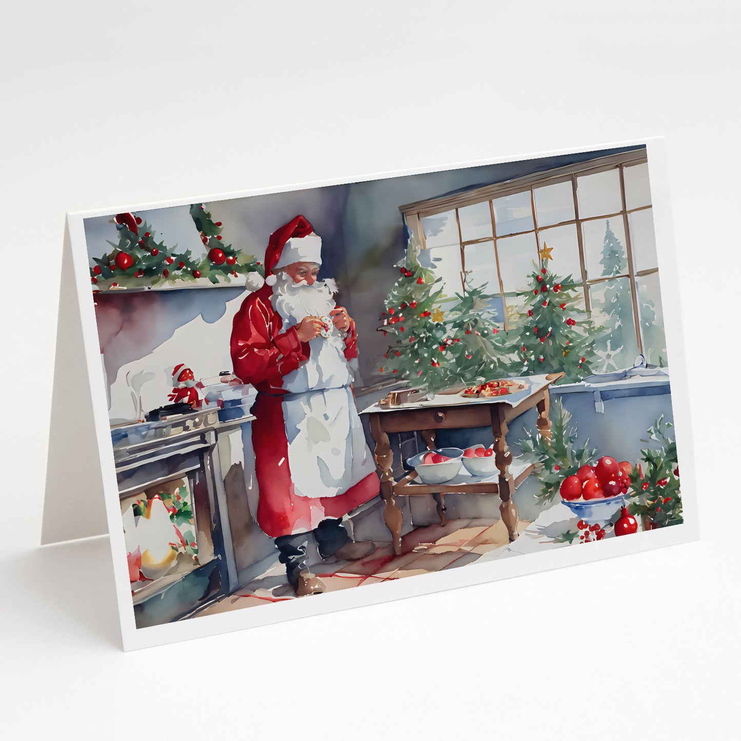 Buy this Cookies with Santa Claus Greeting Cards Pack of 8