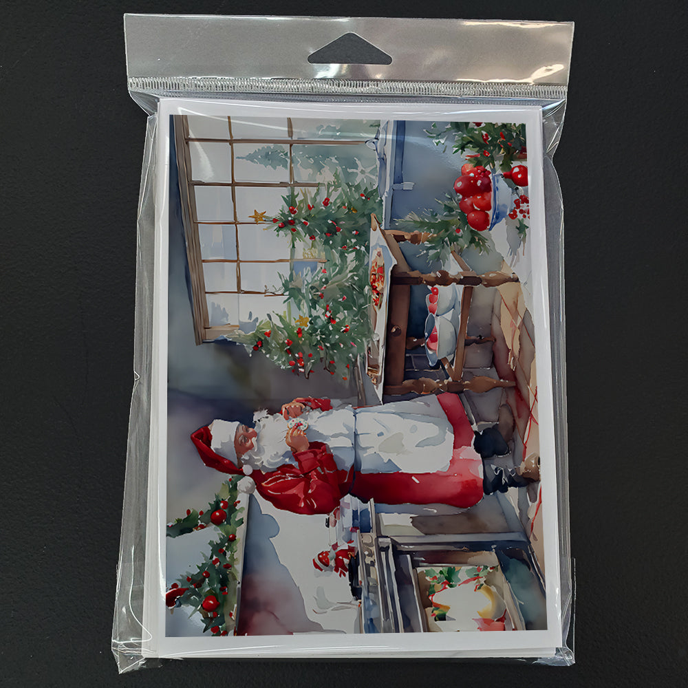 Cookies with Santa Claus Greeting Cards Pack of 8