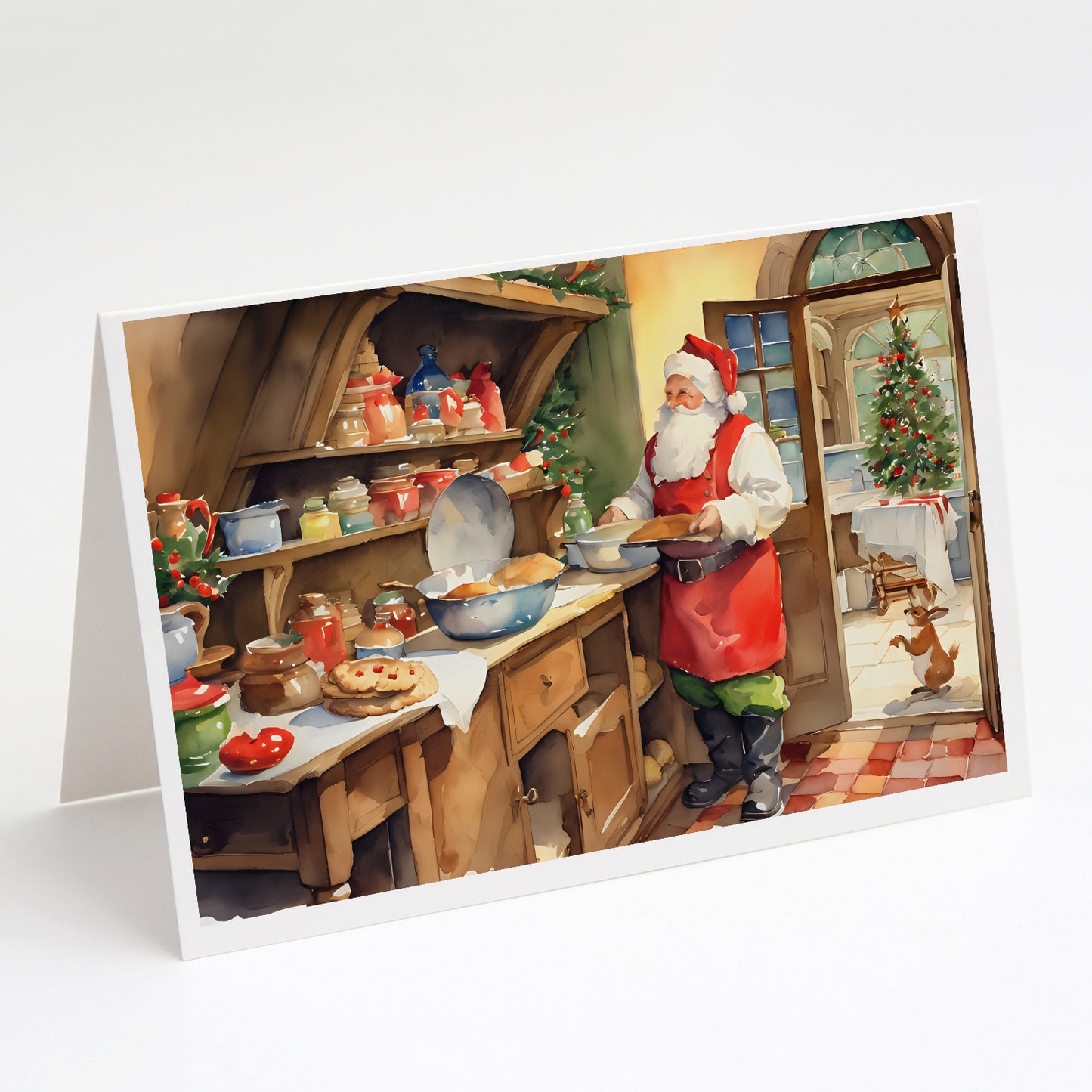Buy this Cookies with Santa Claus Greeting Cards Pack of 8