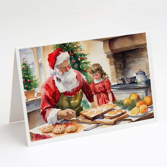 Buy this Cookies with Santa Claus Greeting Cards Pack of 8