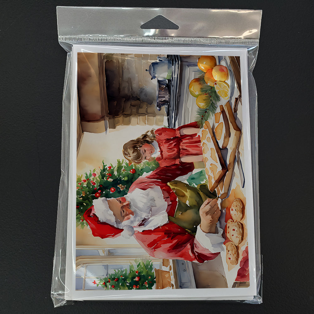 Cookies with Santa Claus Greeting Cards Pack of 8