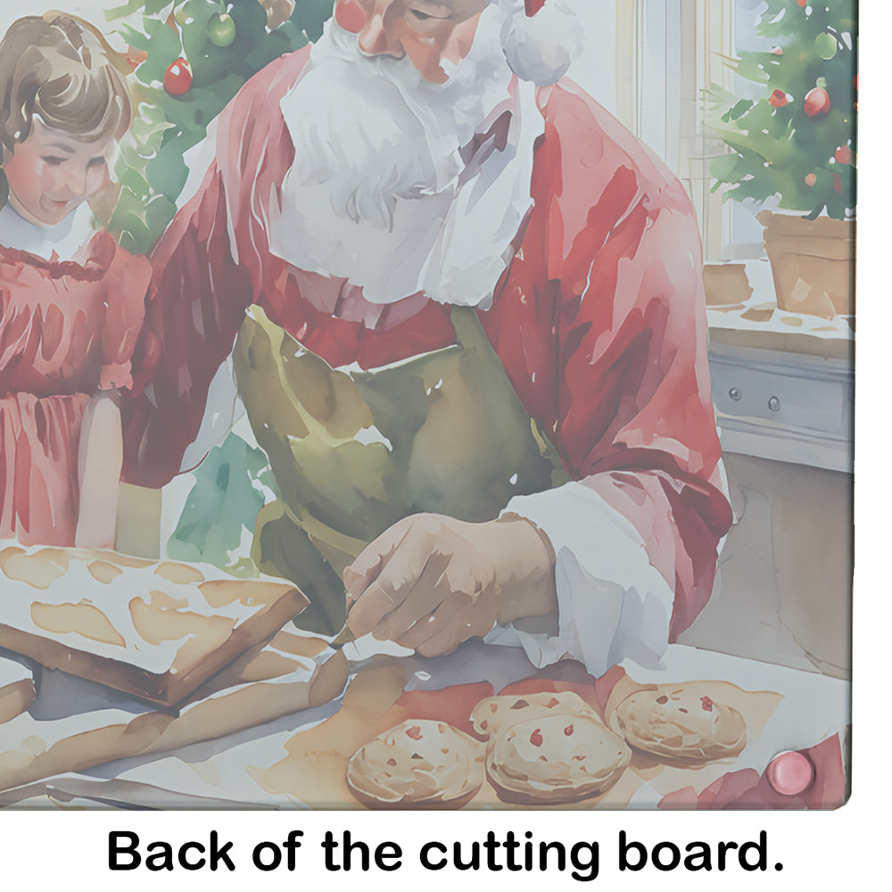 Cookies with Santa Claus Glass Cutting Board