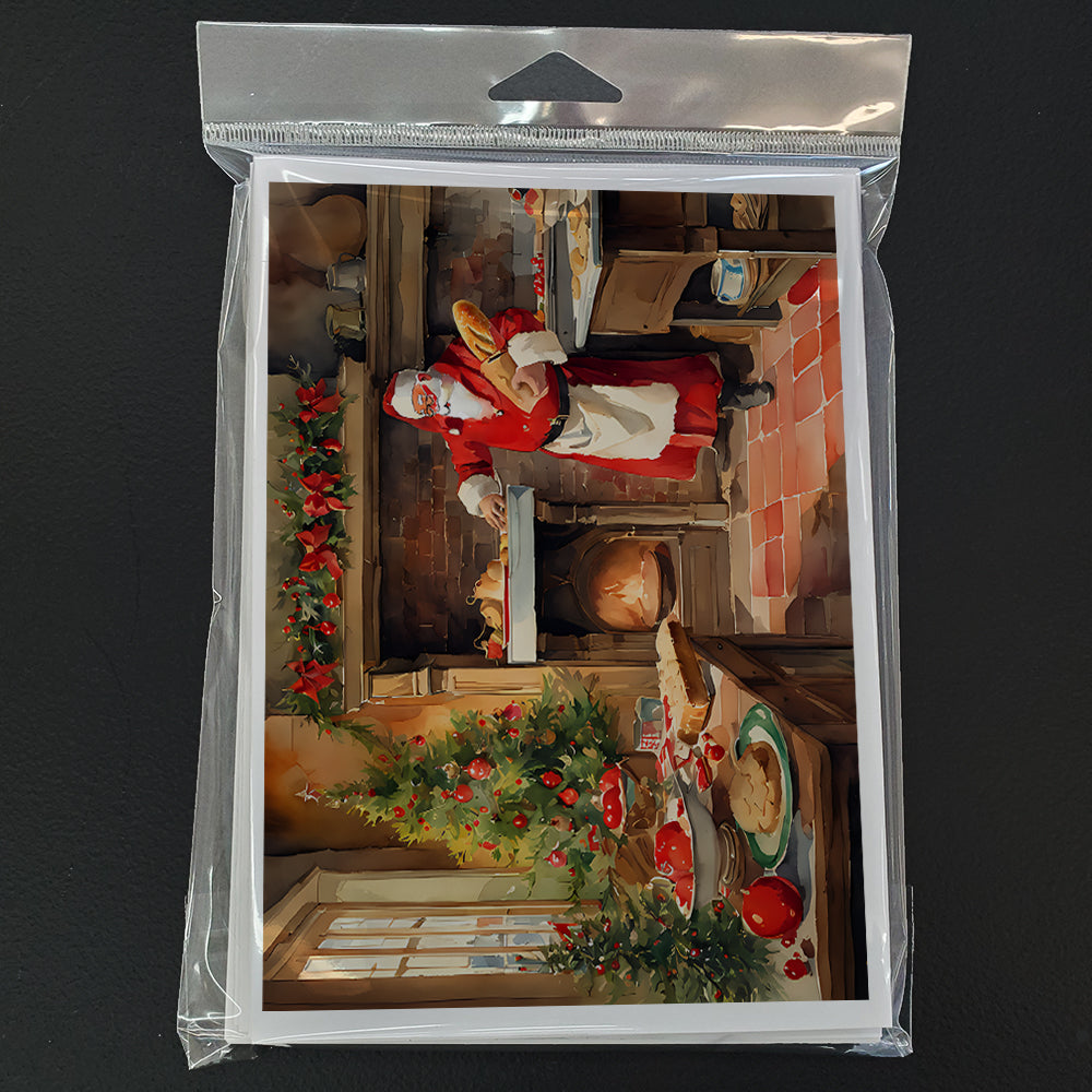 Cookies with Santa Claus Greeting Cards Pack of 8