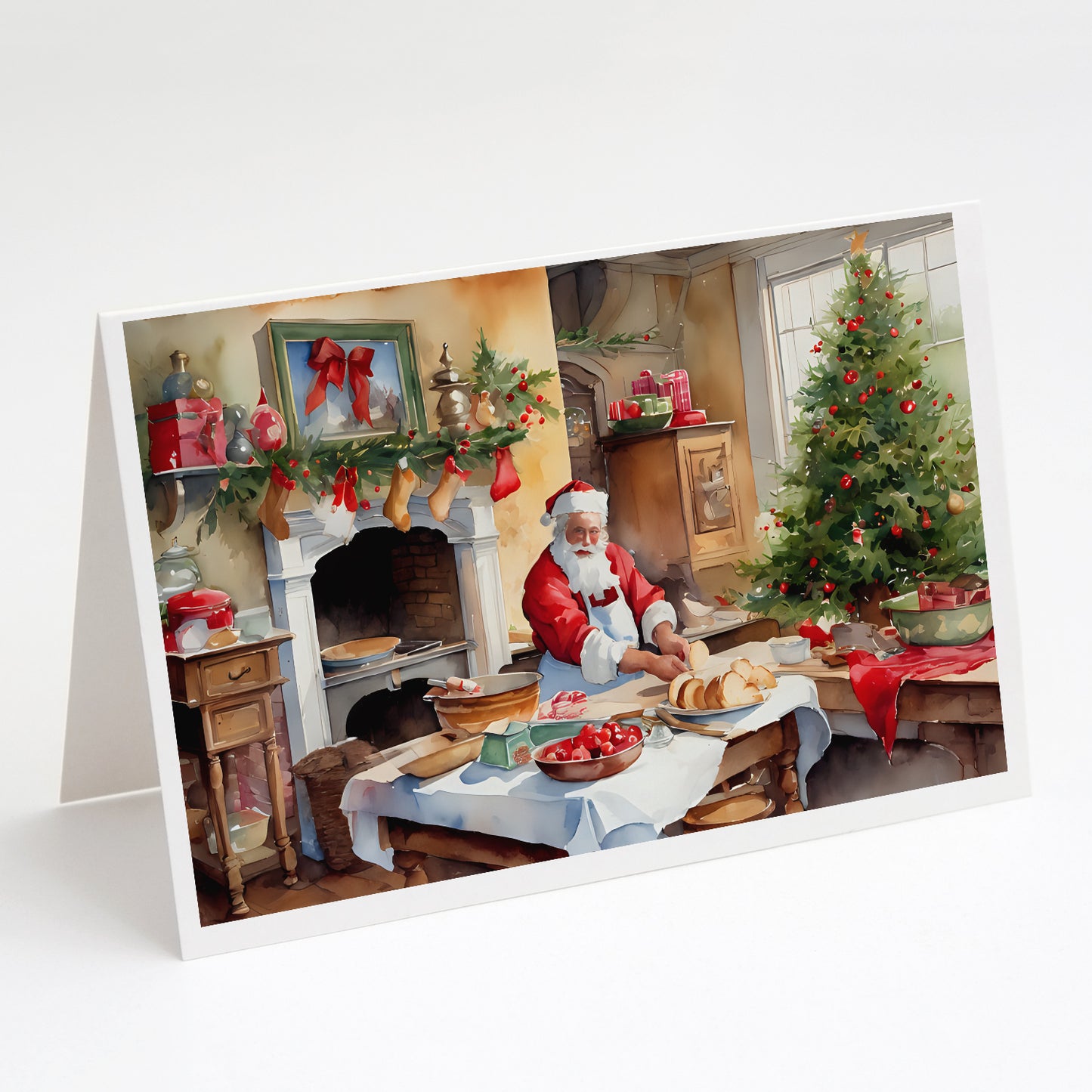 Buy this Cookies with Santa Claus Greeting Cards Pack of 8