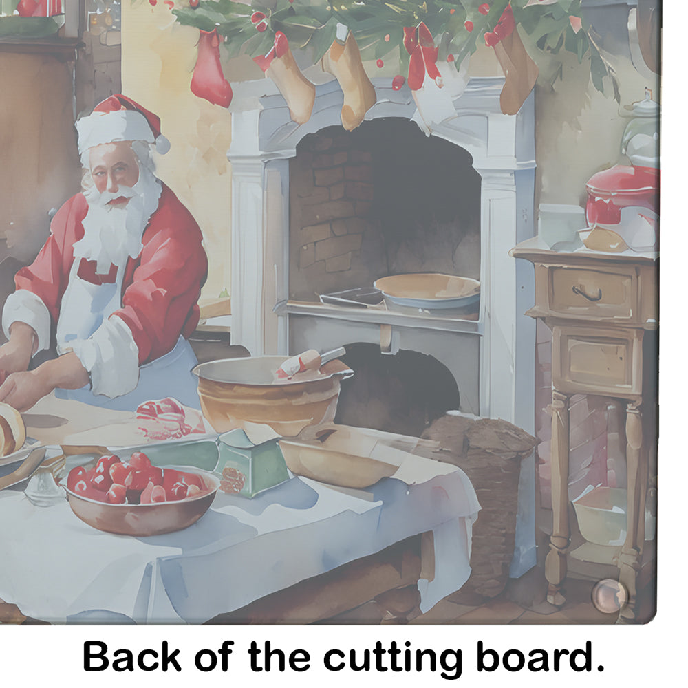 Cookies with Santa Claus Glass Cutting Board