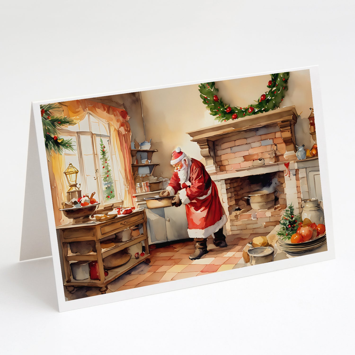 Buy this Cookies with Santa Claus Greeting Cards Pack of 8