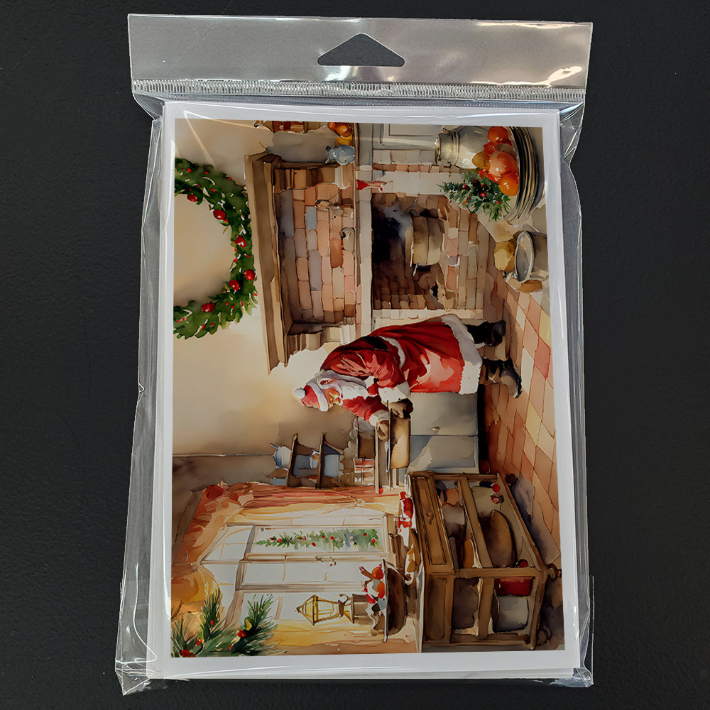 Cookies with Santa Claus Greeting Cards Pack of 8