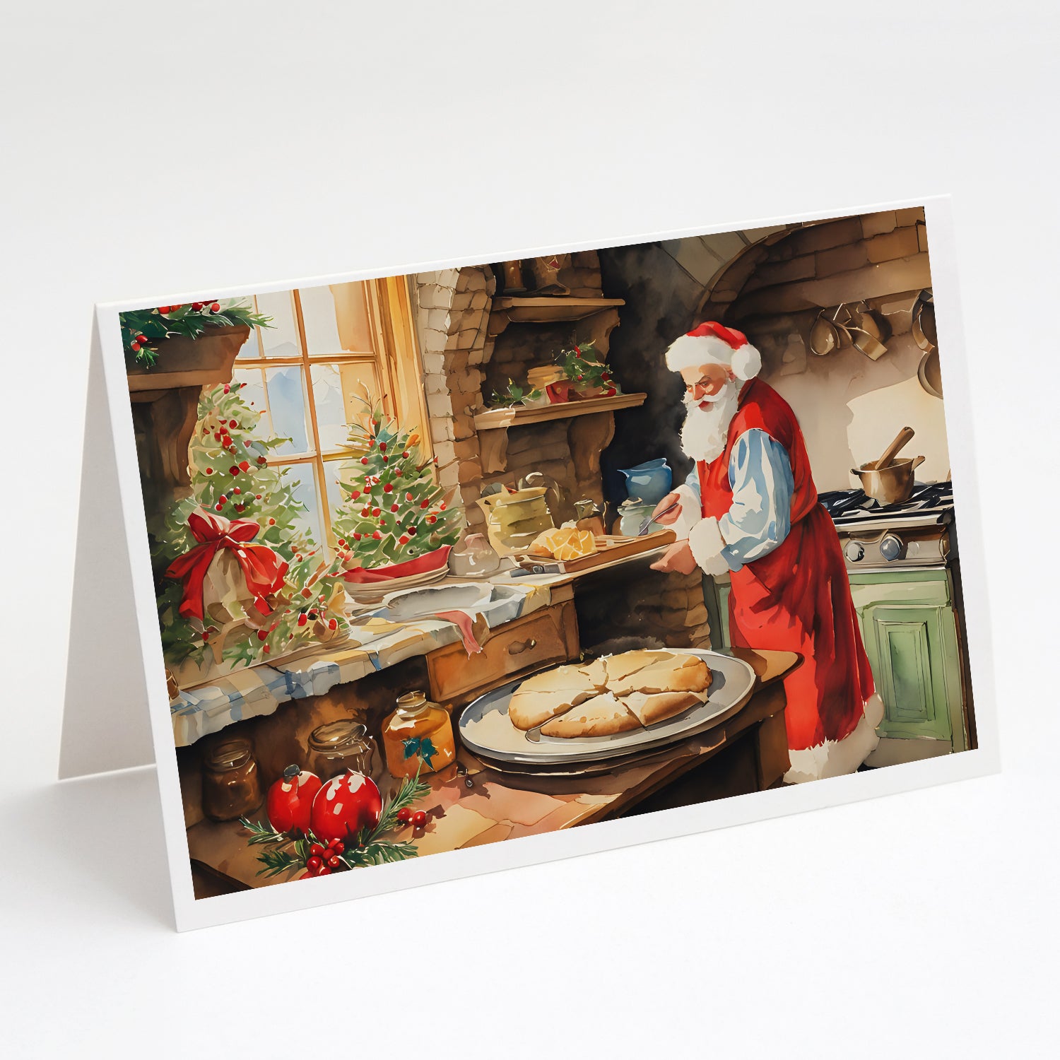 Buy this Cookies with Santa Claus Greeting Cards Pack of 8