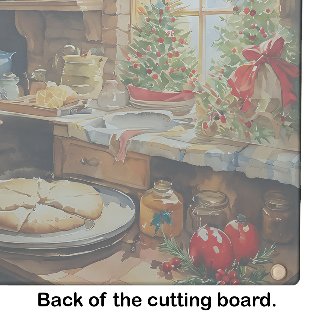 Cookies with Santa Claus Glass Cutting Board