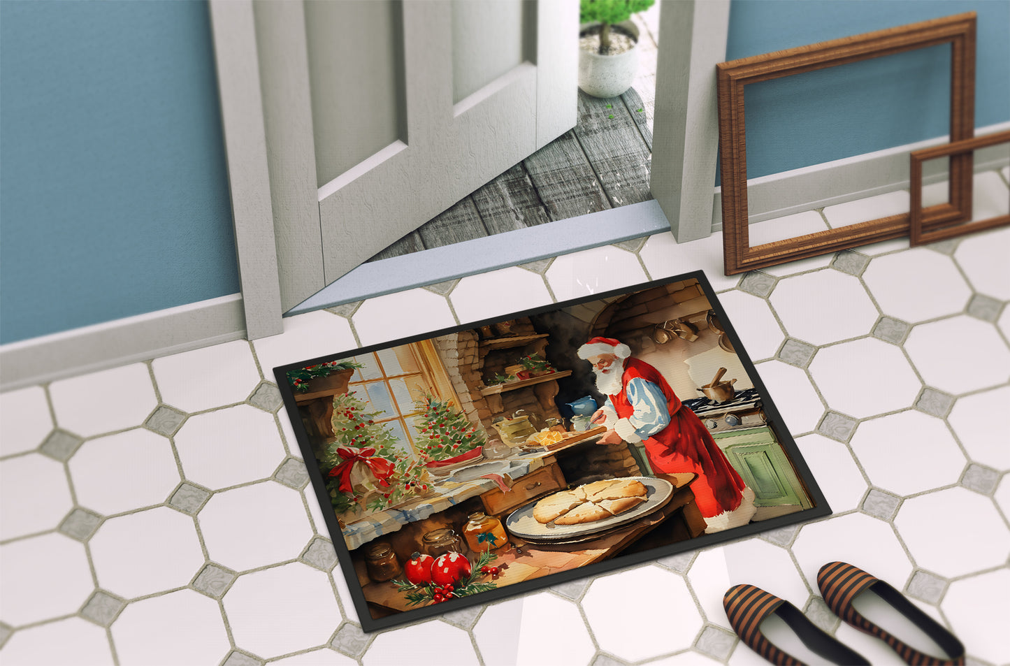 Cookies with Santa Claus Doormat