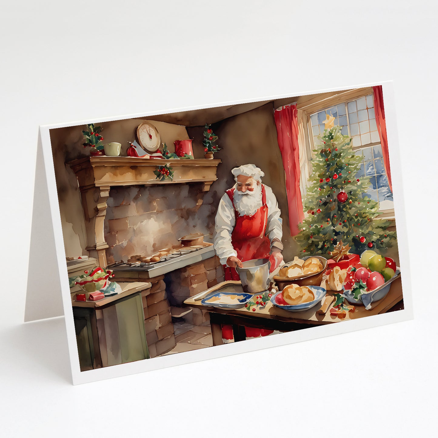 Buy this Cookies with Santa Claus Greeting Cards Pack of 8