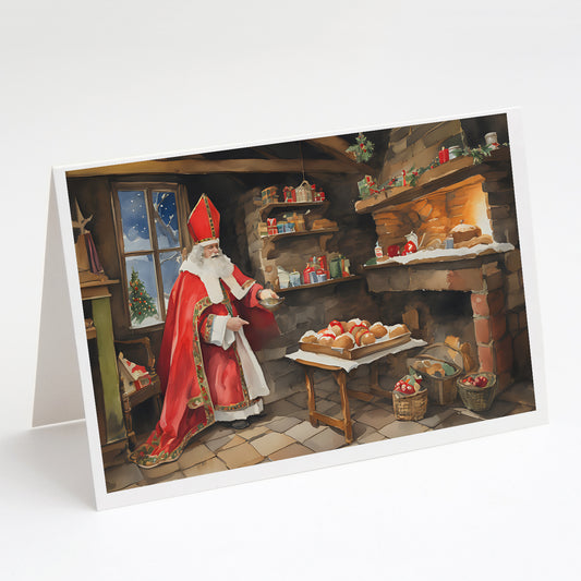 Buy this Cookies with Santa Claus Sinterklaas Greeting Cards Pack of 8