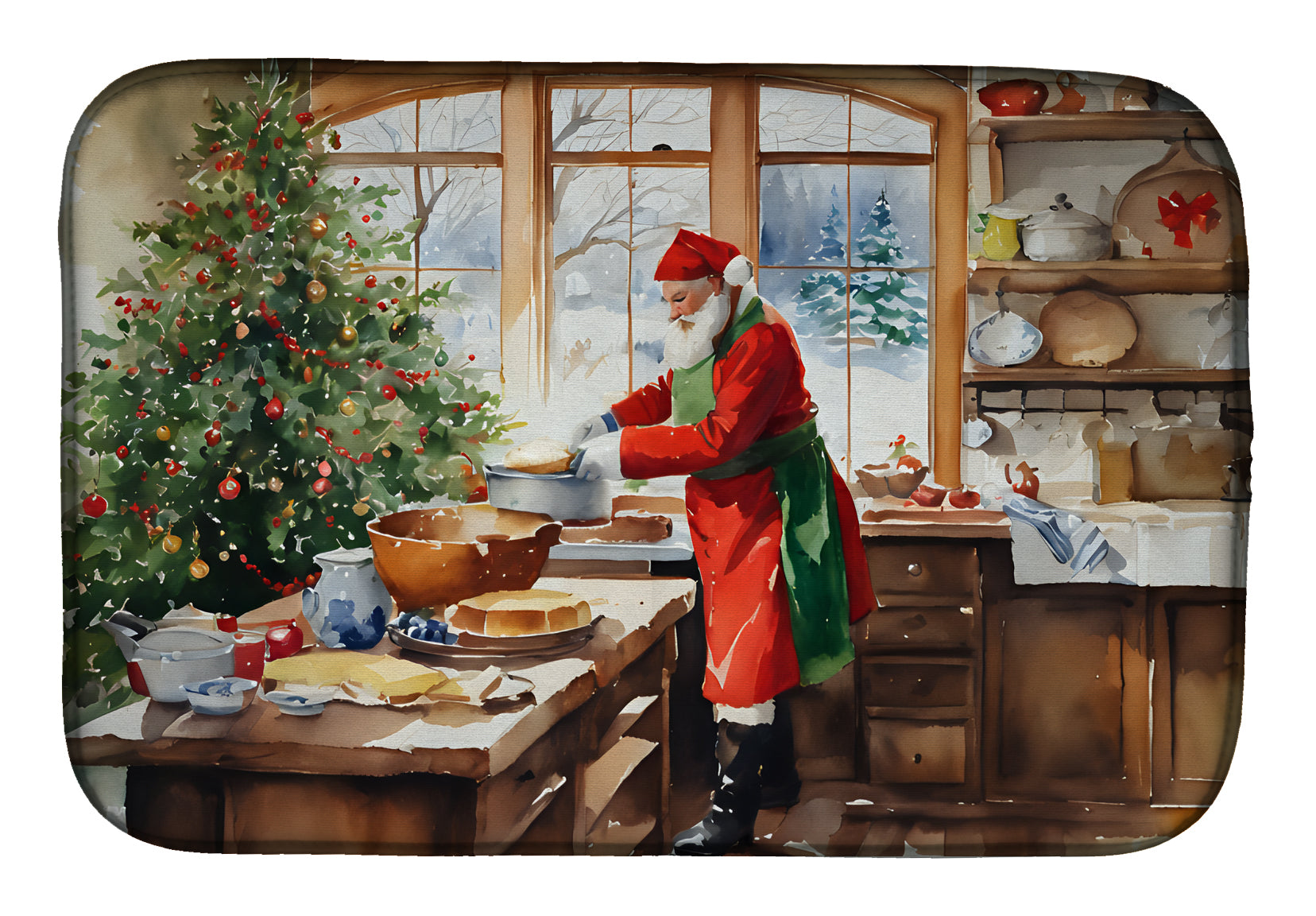 Buy this Cookies with Santa Claus Weihnachtsmann Dish Drying Mat