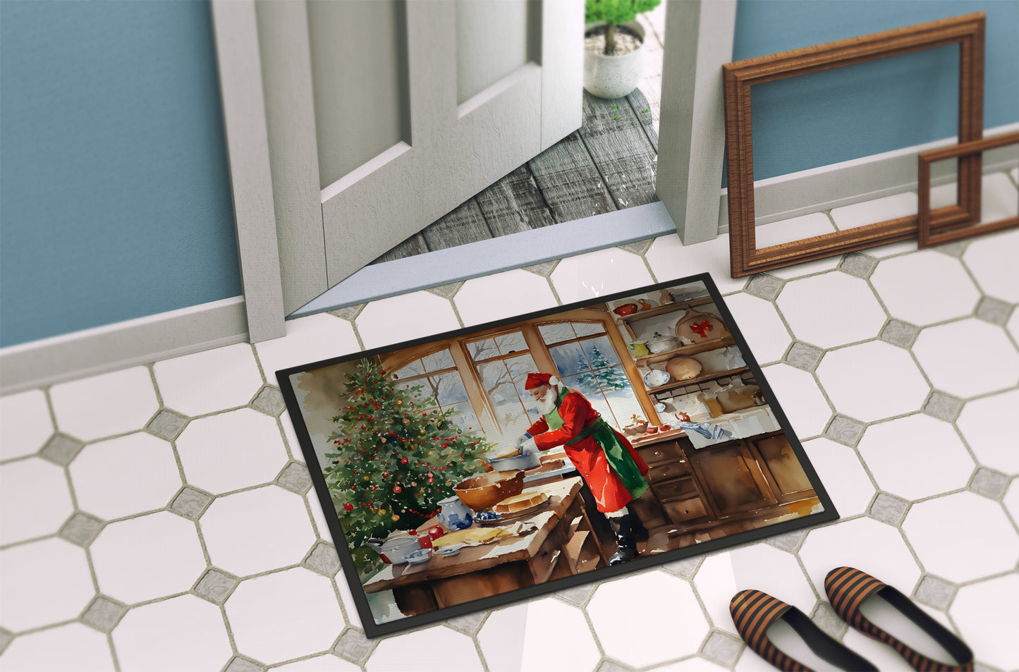 Cookies with Santa Claus Weihnachtsmann Doormat