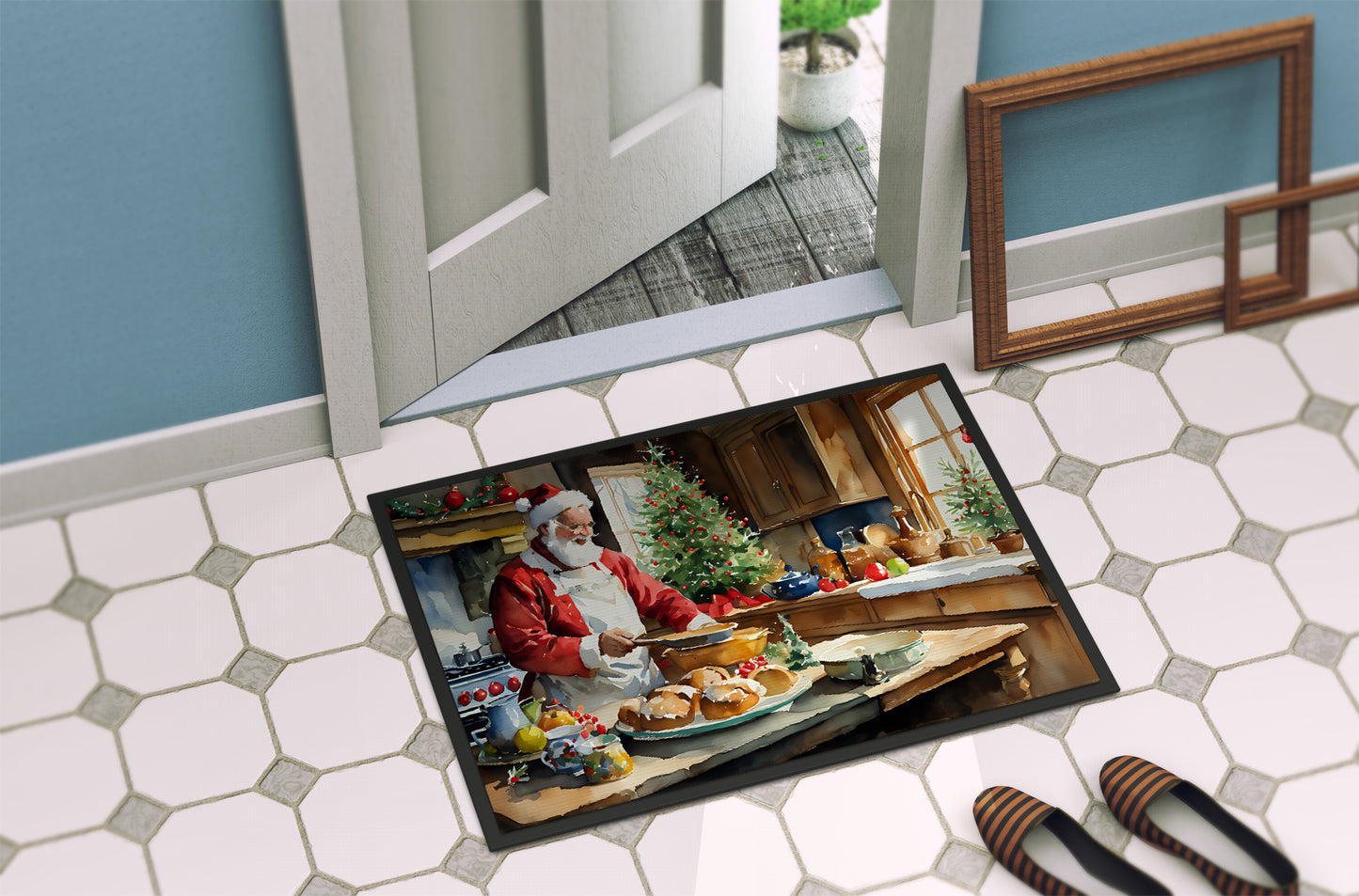 Cookies with Santa Claus Weihnachtsmann Doormat