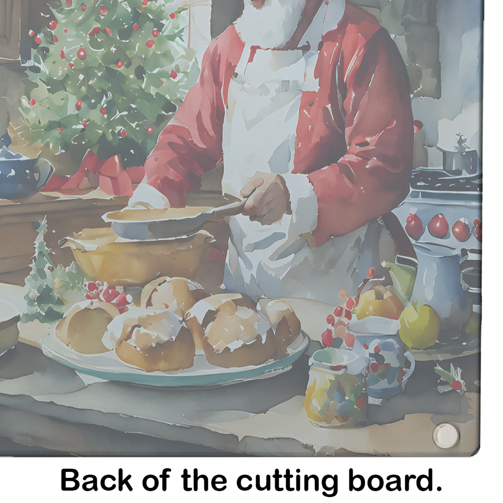 Cookies with Santa Claus Weihnachtsmann Glass Cutting Board