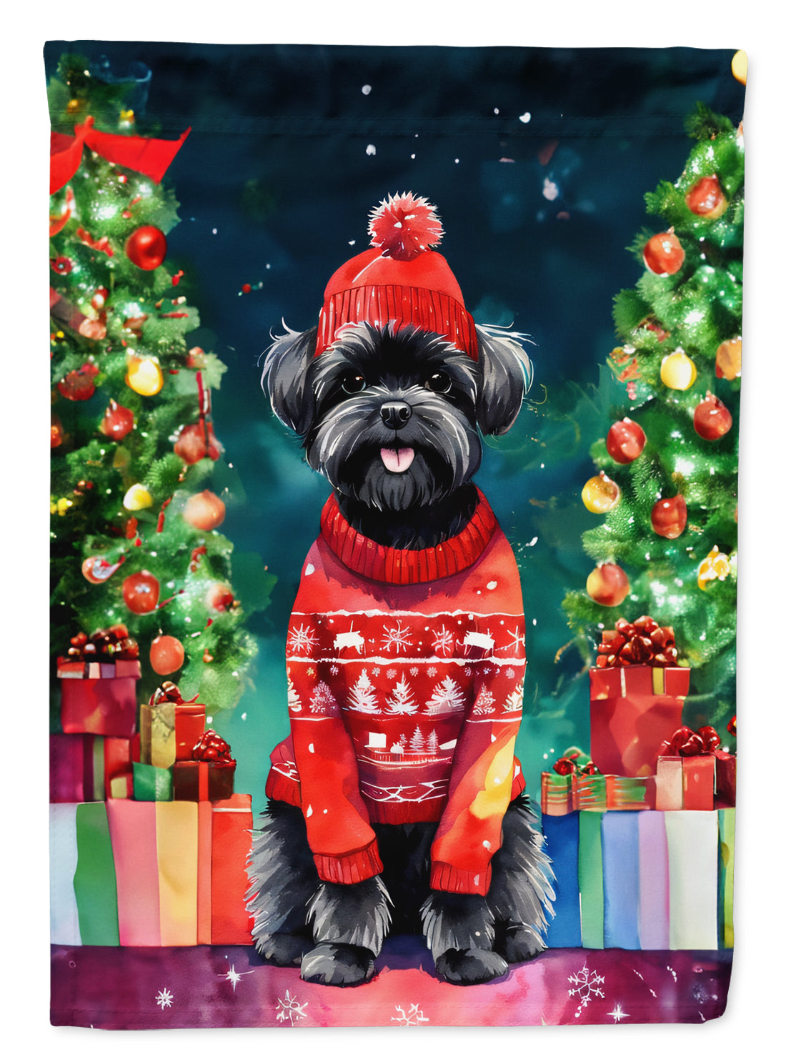 Buy this Affenpinscher Christmas House Flag