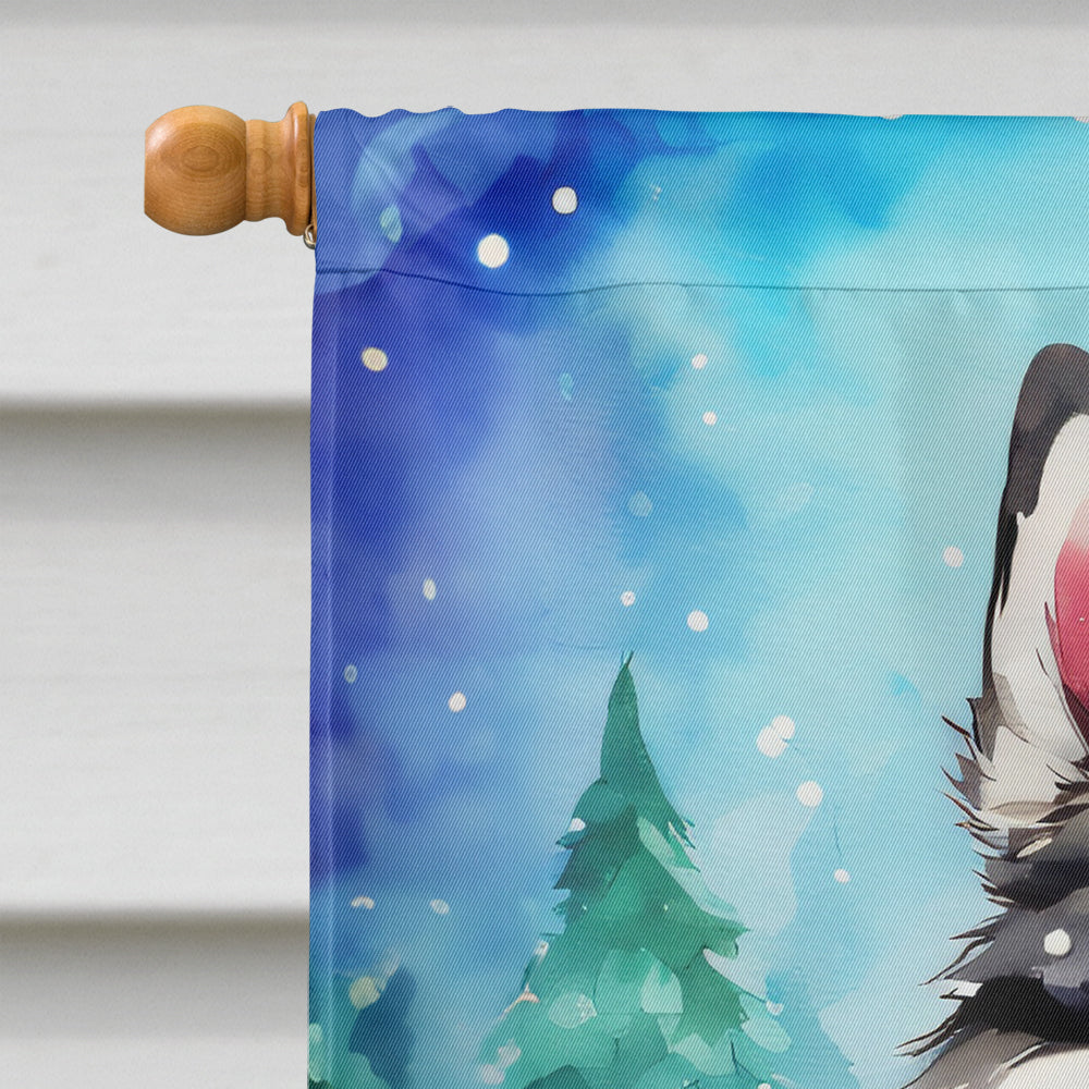 Alaskan Malamute Christmas House Flag