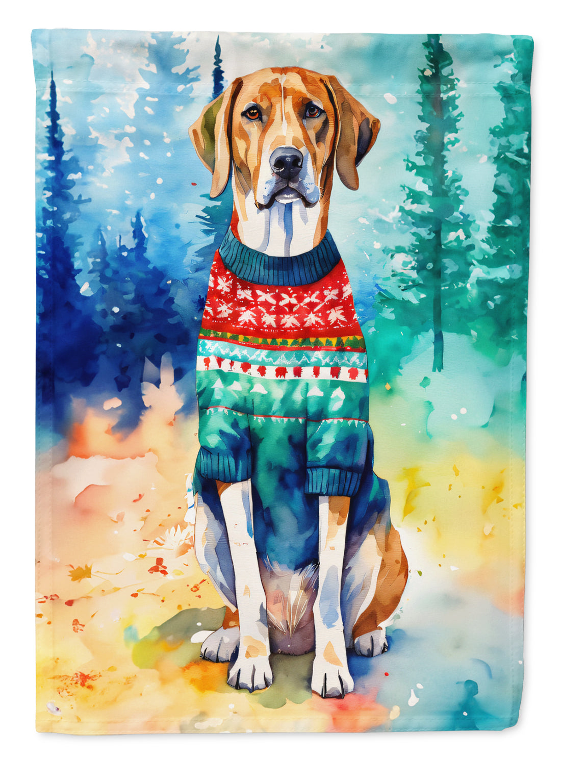 Buy this American English Coonhound Christmas Garden Flag