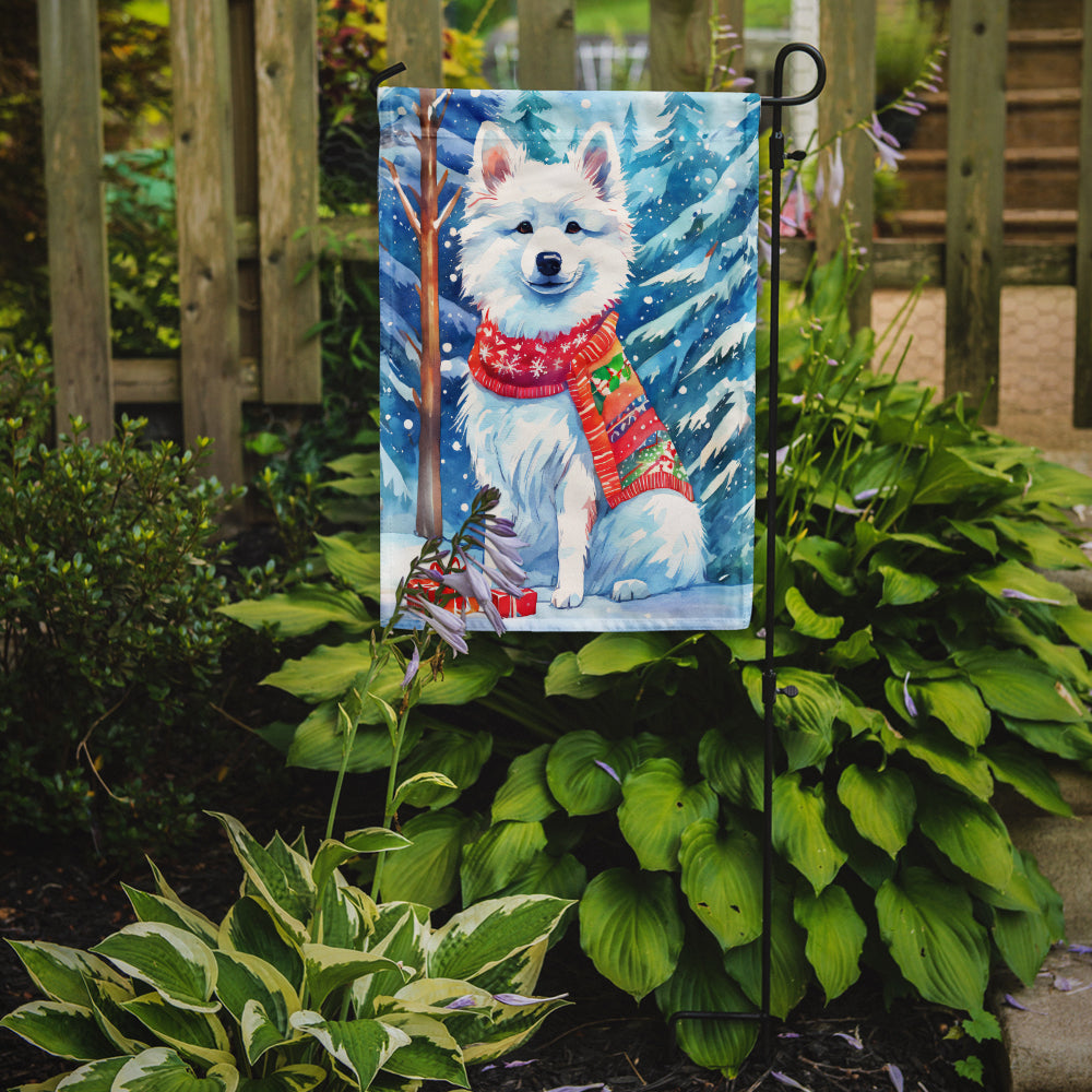 American Eskimo Christmas Garden Flag