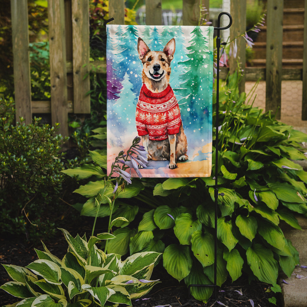 Australian Cattle Dog Christmas Garden Flag