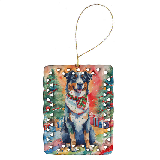 Buy this Australian Shepherd Christmas Porcelain Ornament