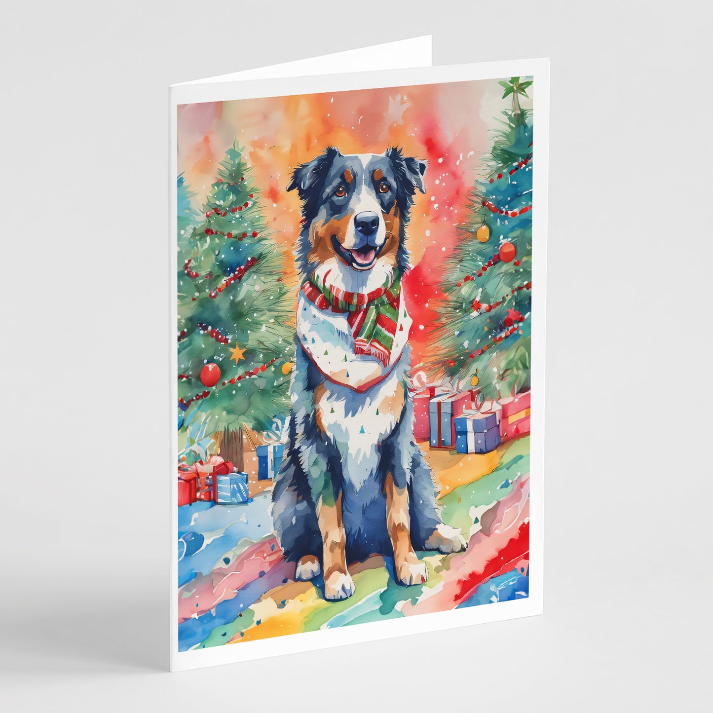 Buy this Australian Shepherd Christmas Greeting Cards Pack of 8