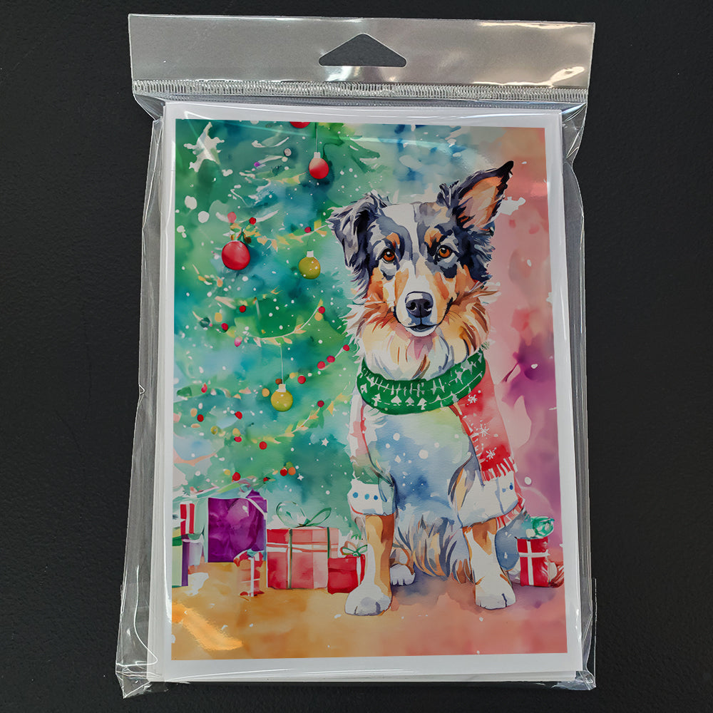 Australian Shepherd Christmas Greeting Cards Pack of 8