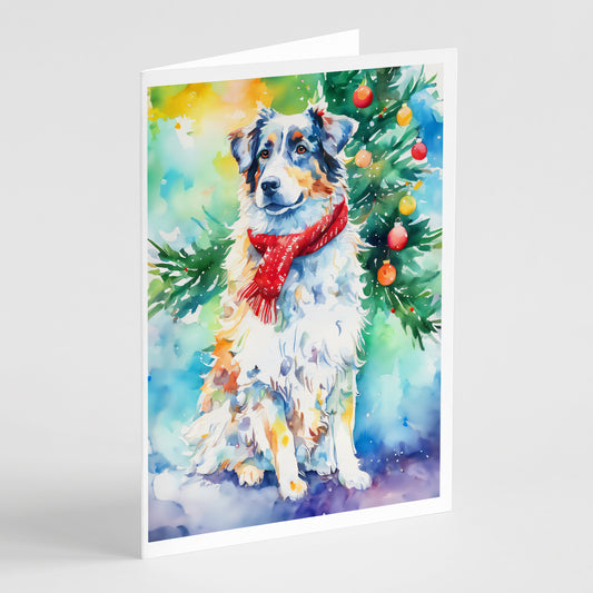 Buy this Australian Shepherd Christmas Greeting Cards Pack of 8