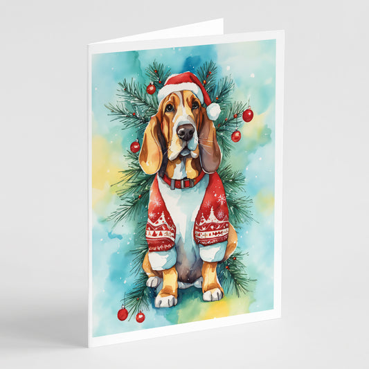 Buy this Basset Hound Christmas Greeting Cards Pack of 8